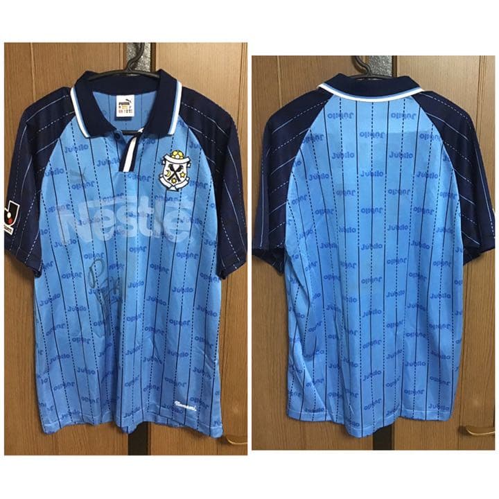 ジュビロ磐田 名波浩 名前刺繍&サイン入りユニフォーム 98/99 ホームモデル