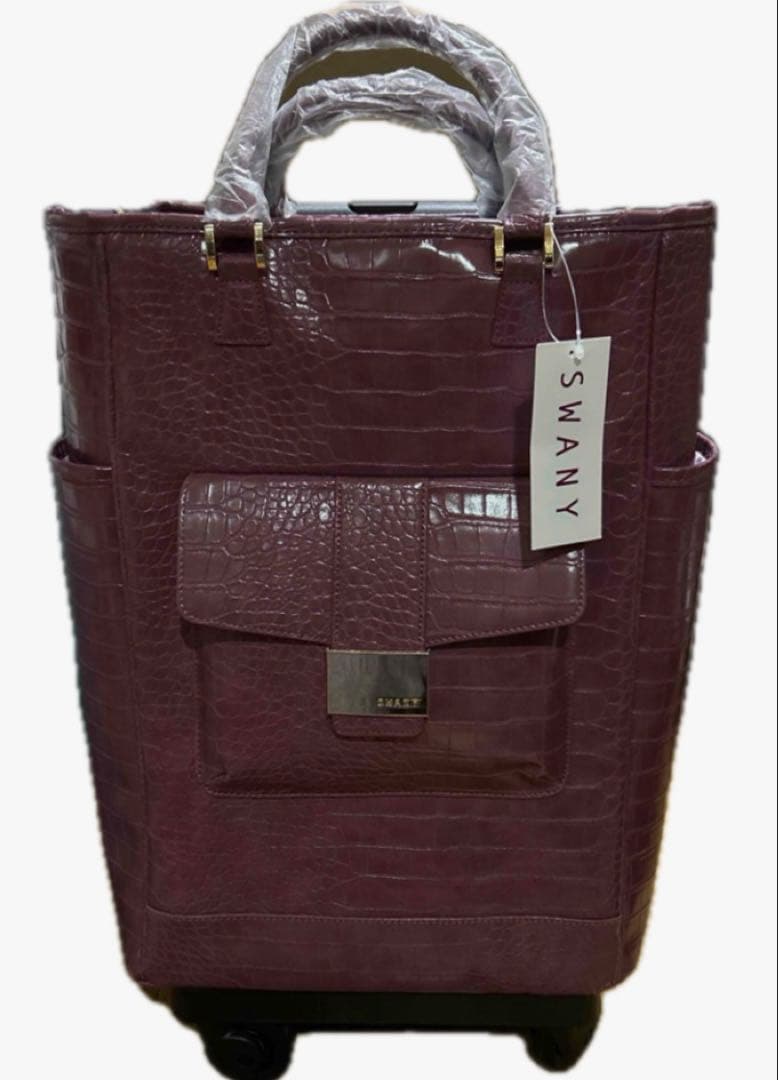 スワニー キャリーケース　クロコダイル型押し４輪ストッパー付き ＜Ｌサイズ＞
