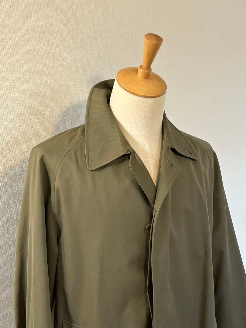 ビンテージBurberry 1枚袖 ステンカラー コート オリーブ イギリス製