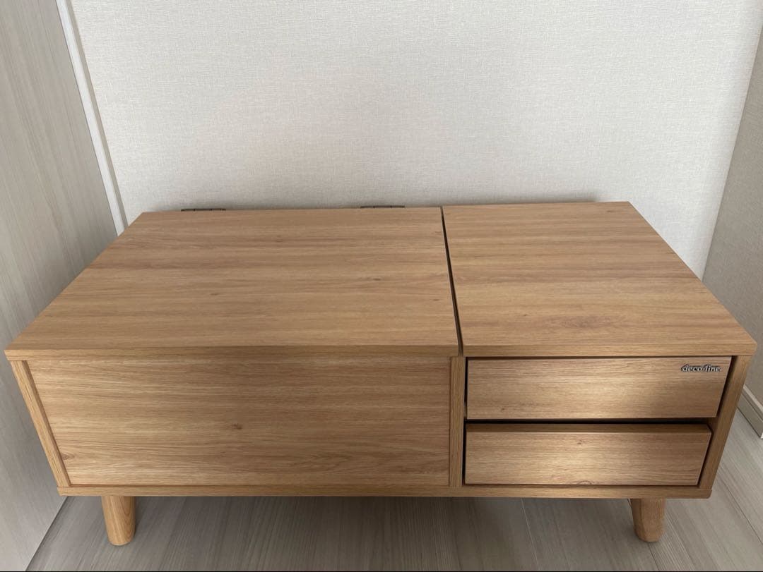 ナチュラルウッド ドレッサー・鏡台 引き出し付き