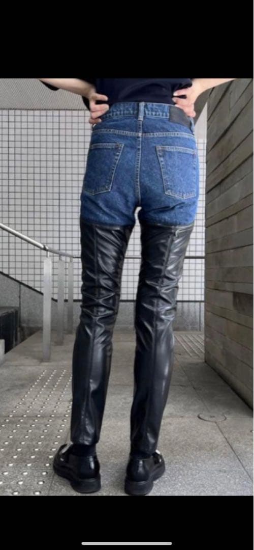 JOHN LAWRENCE SULLIVAN ストレートデニム　サリバン　レザー