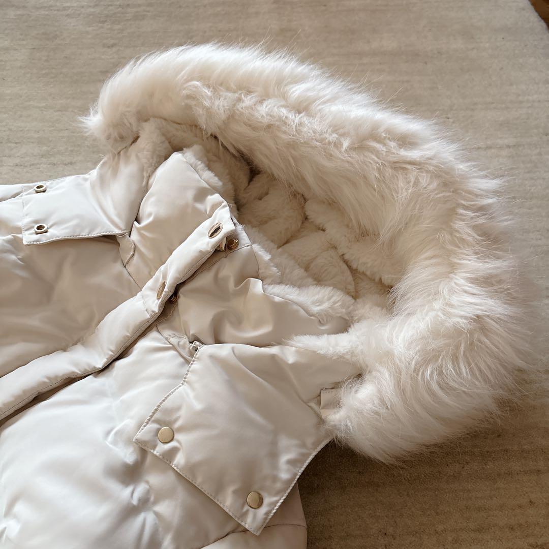 未使用 ZARA 2025AW ダウンジャケット ミドル丈 白 XL 25aw