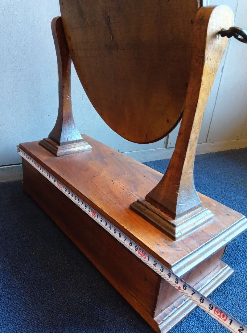 木製オーバル型ドレッサー・鏡台　レトロ　ヴィンテージ