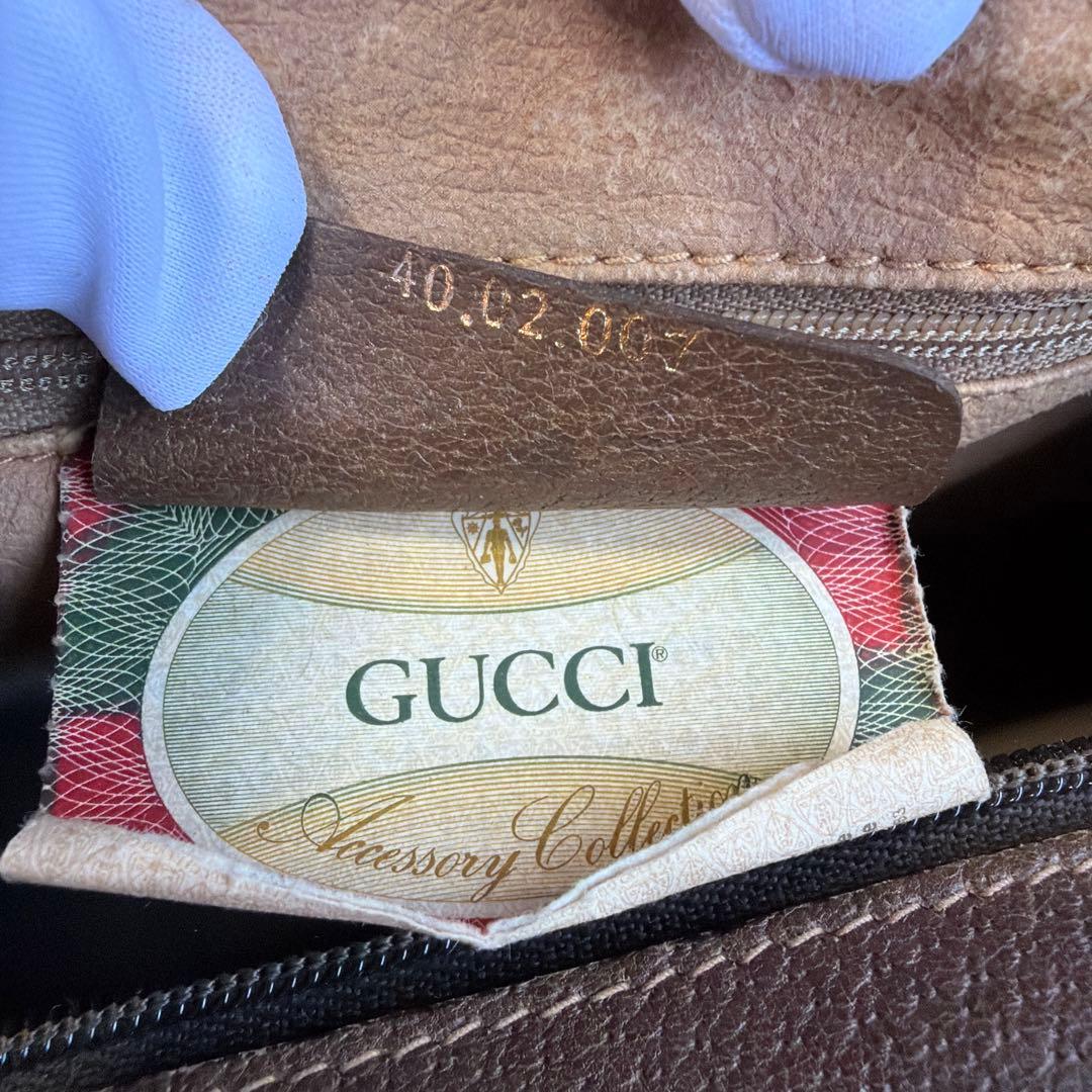 OLD GUCCI ミニボストンバッグ シェリーライン