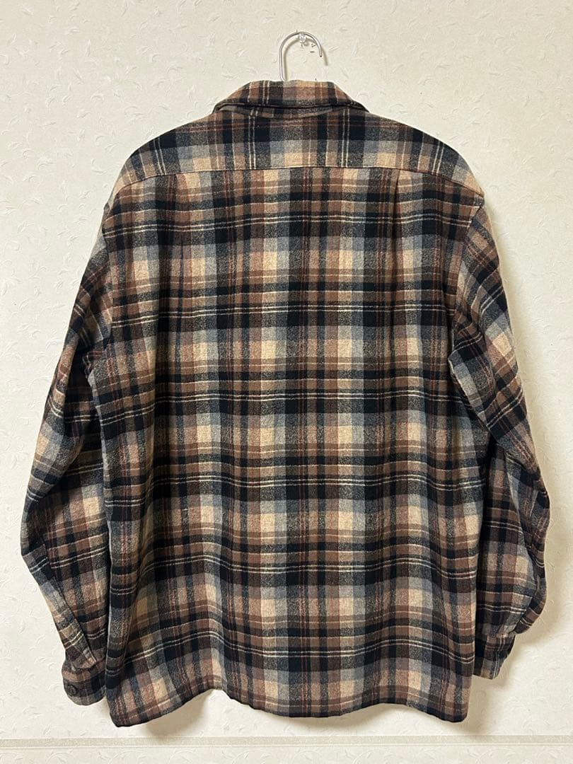 70s ペンドルトン ボード シャツ ウール シャドー