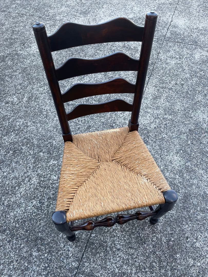 松本民芸家具 #23型ラダーバックチェア① ラッシ