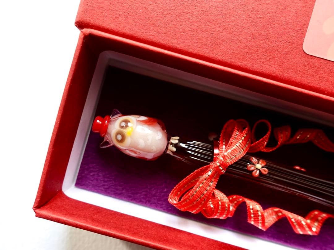 Glass kaoria - フクロウ(ピンク)