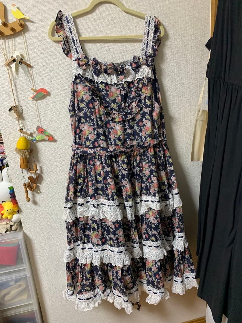 LIEF フラワープリント ワンピース XL（プラスサイズ）