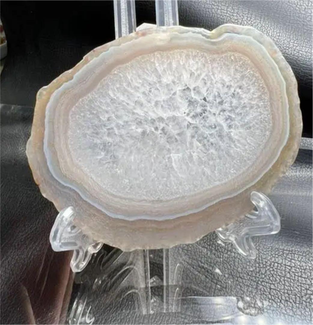 0622141   72＊90ミリ水晶共生瑪瑙置物セット　コースター