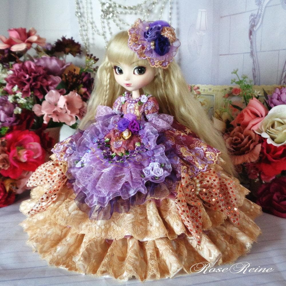 ★初売りセール マリーアントワネット エレガントゴールドのフリルドールドレス