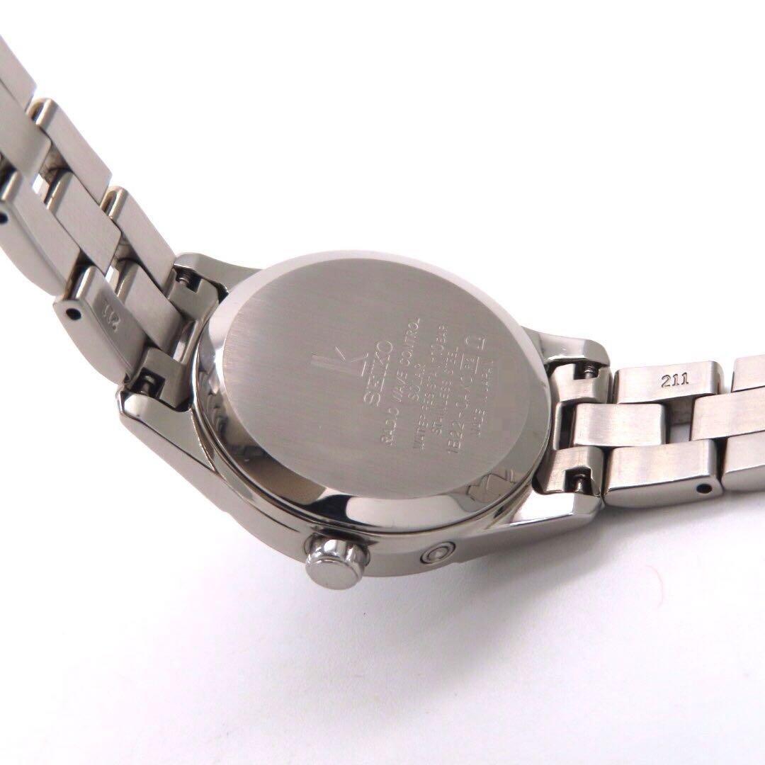 美品 SSVW037 ルキア 電波ソーラー セイコー 時計 シルバー 1B22