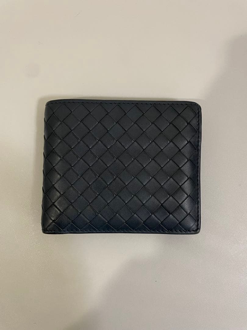 BOTTEGA VENETA 財布　二つ折り財布 ネイビー