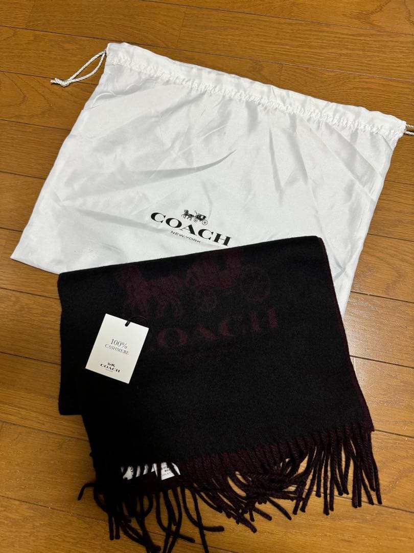 COACH カシミヤ100% ダブルフェイスマフラー