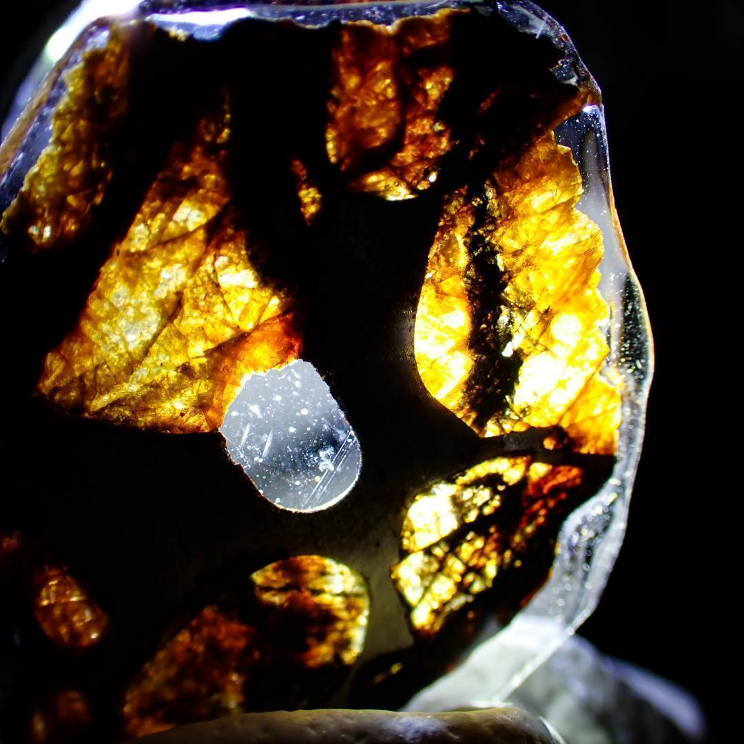 天然石 パラサイト隕石 原石 水晶 結晶 丸玉 ポイント 鉱物 パワーストーン