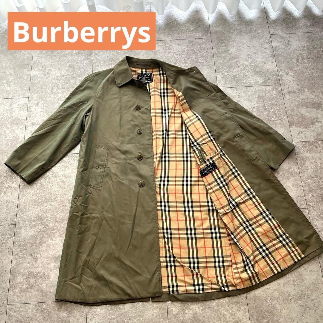 Burberrys トレンチコート　カーキ　ノバチェック　ポケット　メンズ