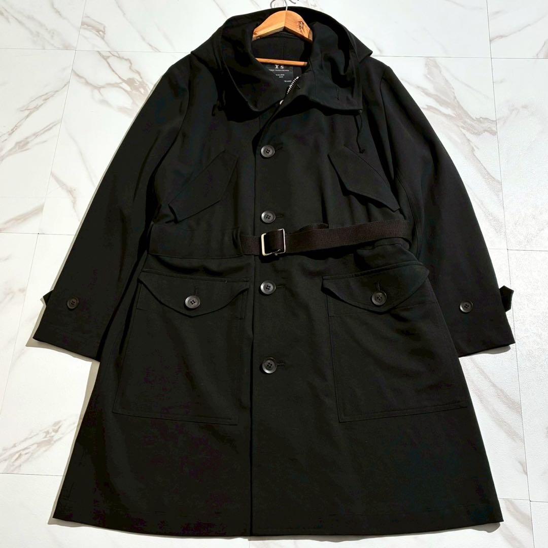 ジャケット・アウター Y's Long Hooded coat wool Gabardine belt