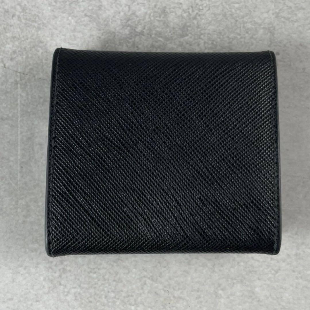 【未使用級】プラダ ケース ロゴ 金具 サフィアーノレザー ブラック 黒