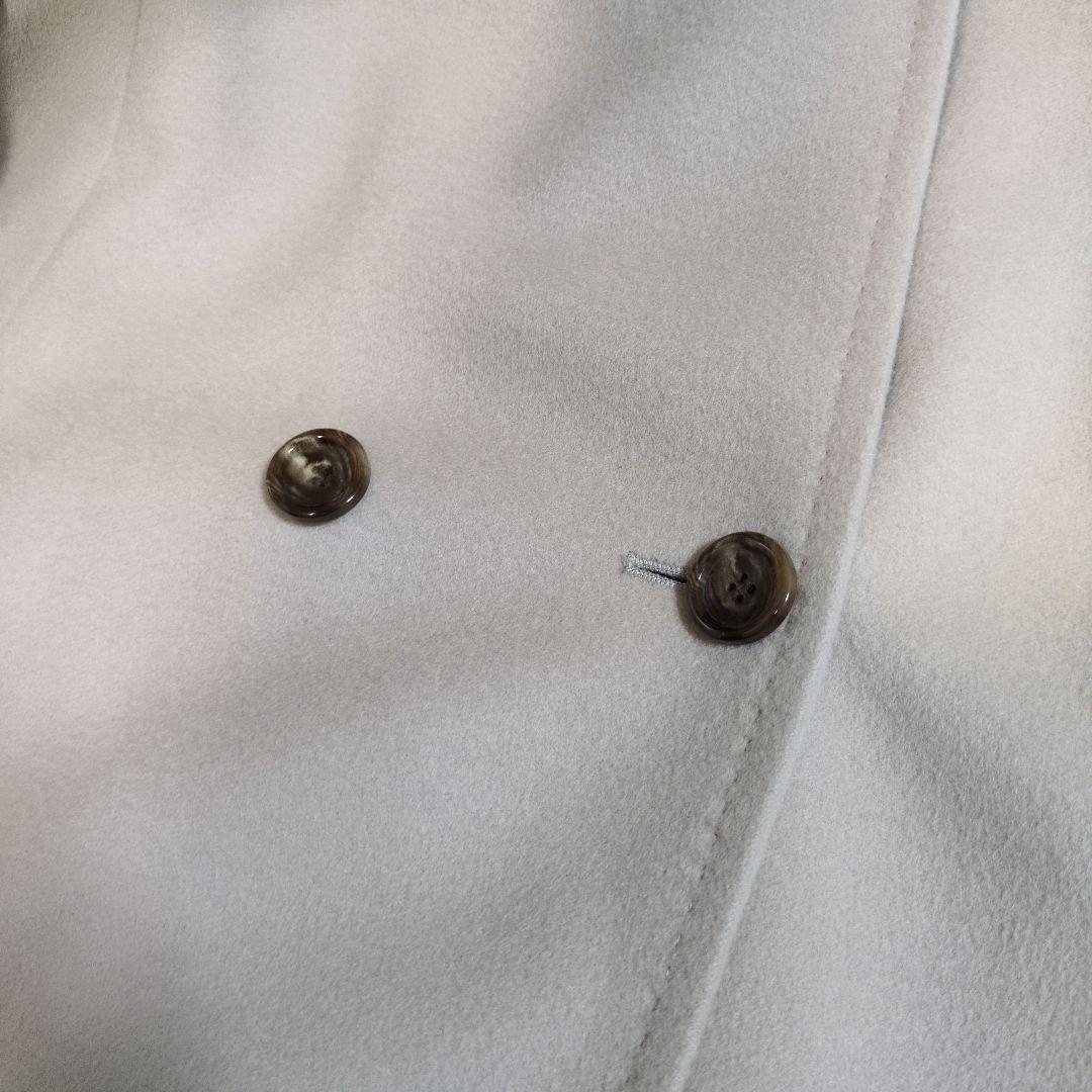 23区　ウールアンゴラビーバー　フーデットコート　羊毛　フード　ロングコート