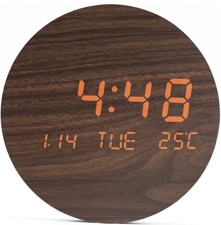 おしゃれ クロック 掛け時計 北欧風 デジタル電子時計 自動点灯 夜でも見える