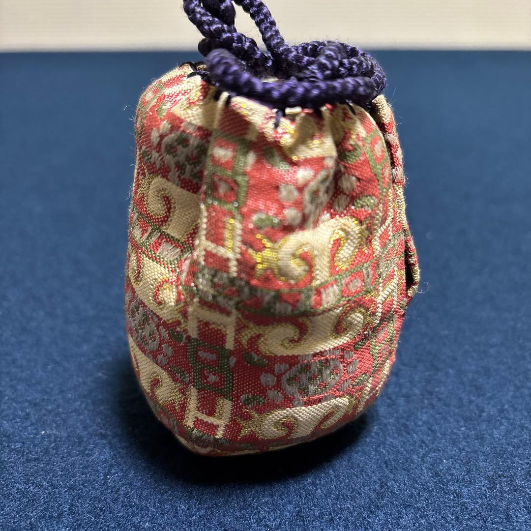 茶道具　茶入(仕覆付き) 侘助写　淡海膳所　陽炎園製