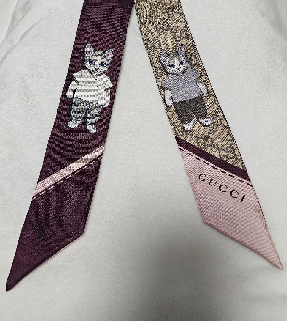 グッチ　ヒグチユウコ　シルク　ネックボウ　スカーフ　Gucci