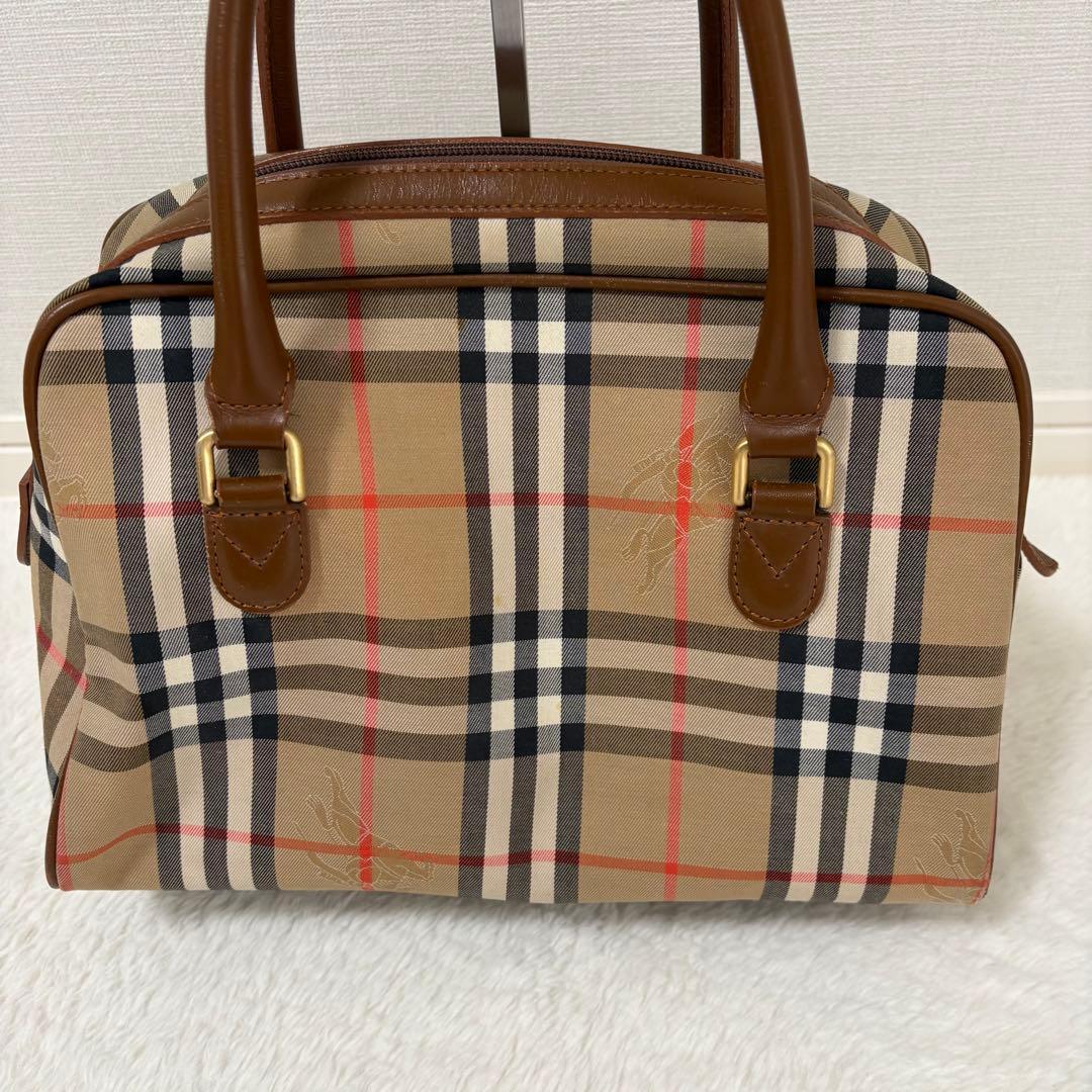 ヴィンテージバーバリー ミニボストンバッグ ノバチェック シャドーホース