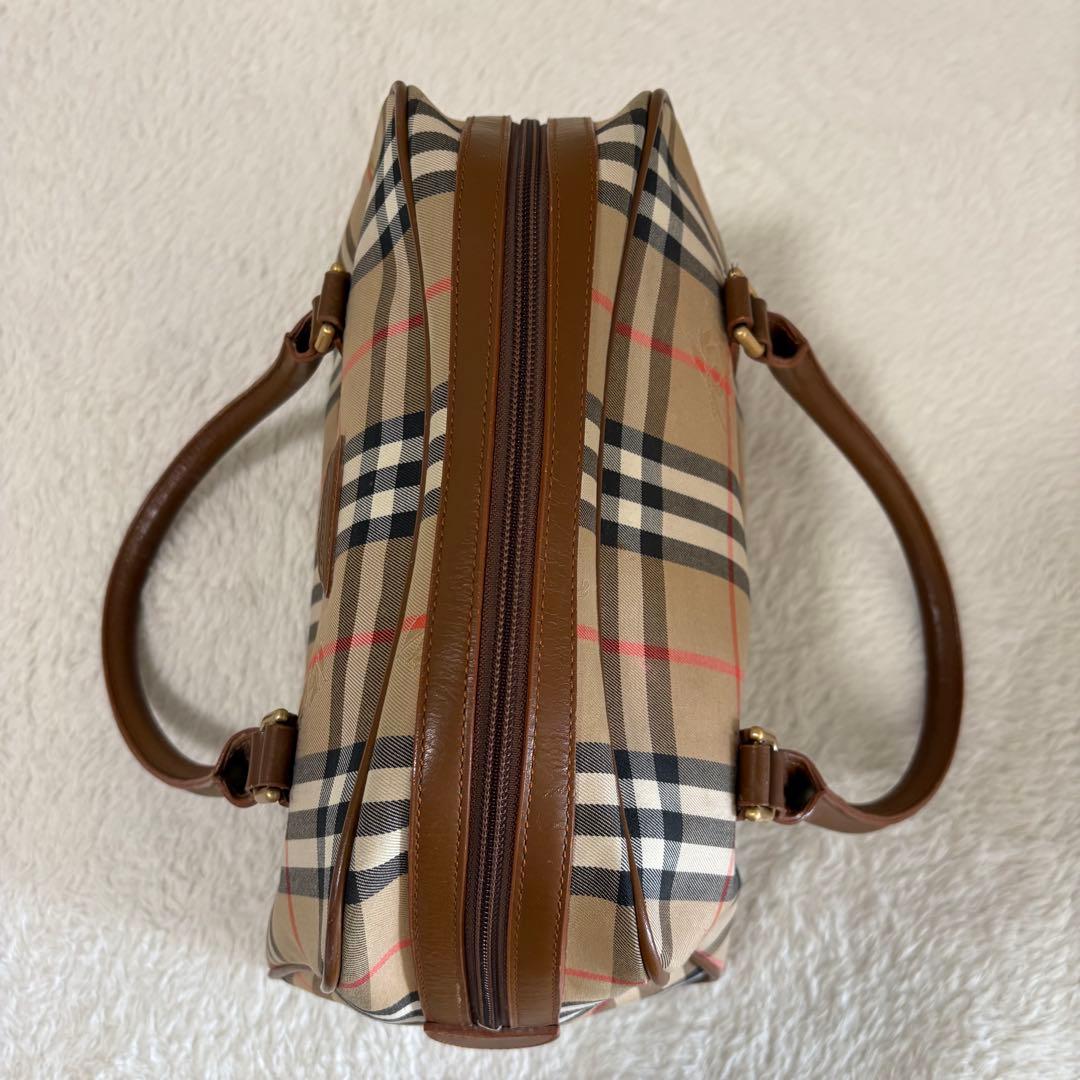 ヴィンテージバーバリー ミニボストンバッグ ノバチェック シャドーホース