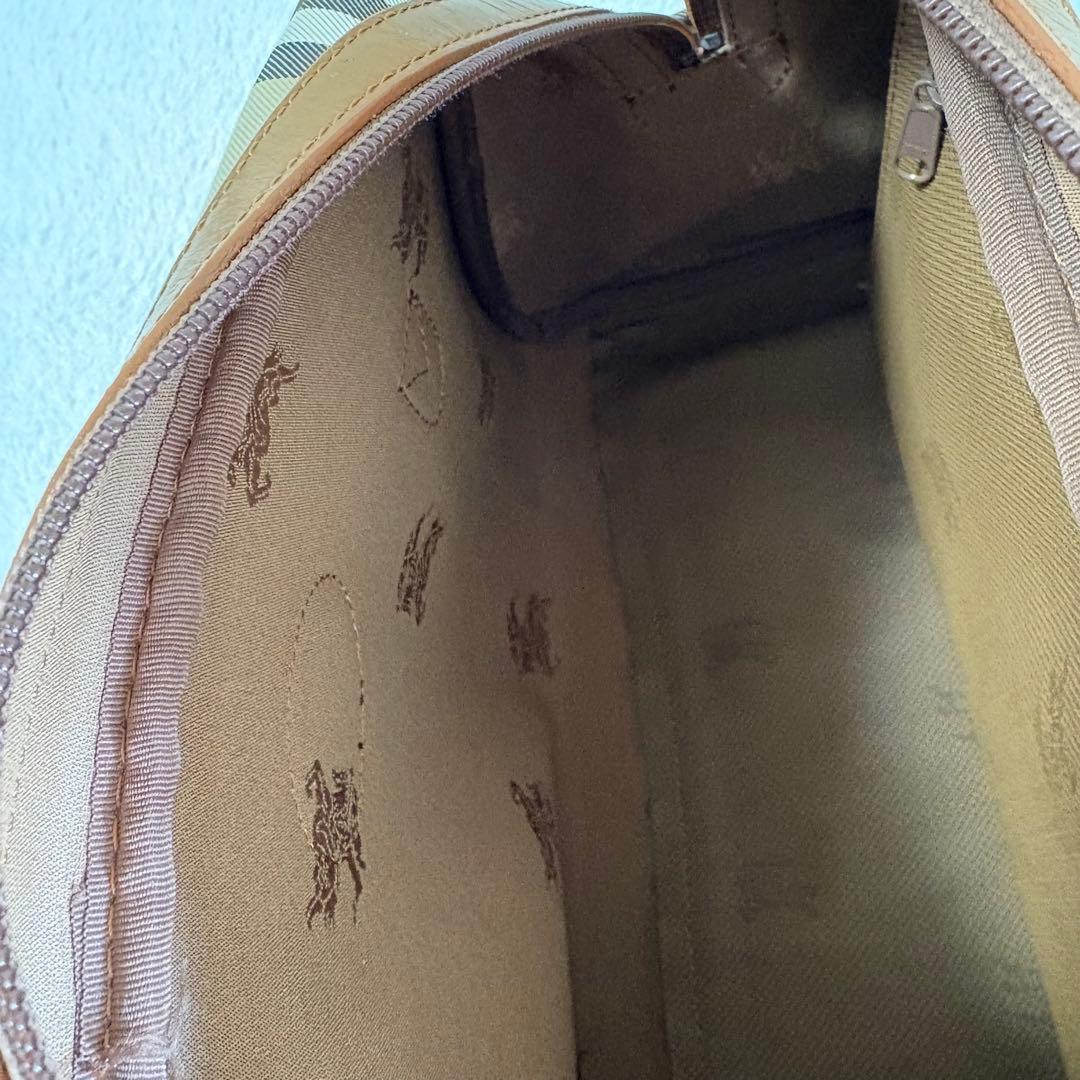 ヴィンテージバーバリー ミニボストンバッグ ノバチェック シャドーホース