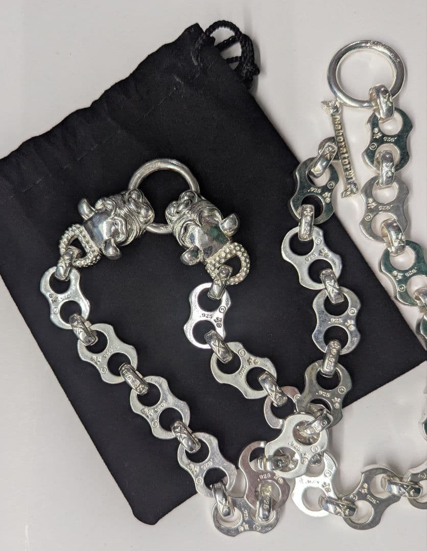 虎*ん様 ライオンヘッド シルバーネックレス 約60cm