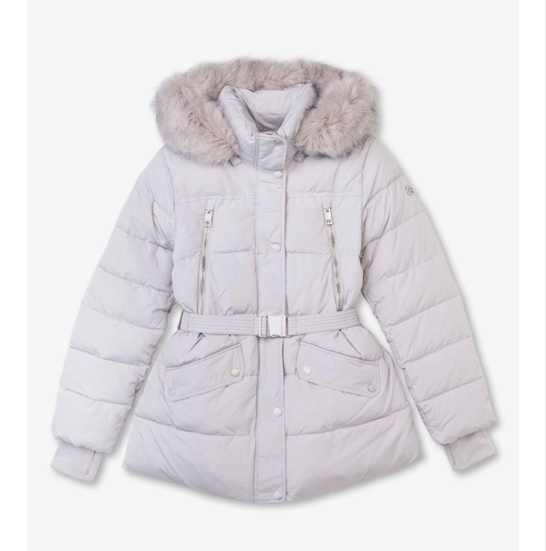 マイケルコース　ファー トリム キルティングベルテッド パファー ジャケットＸＳ