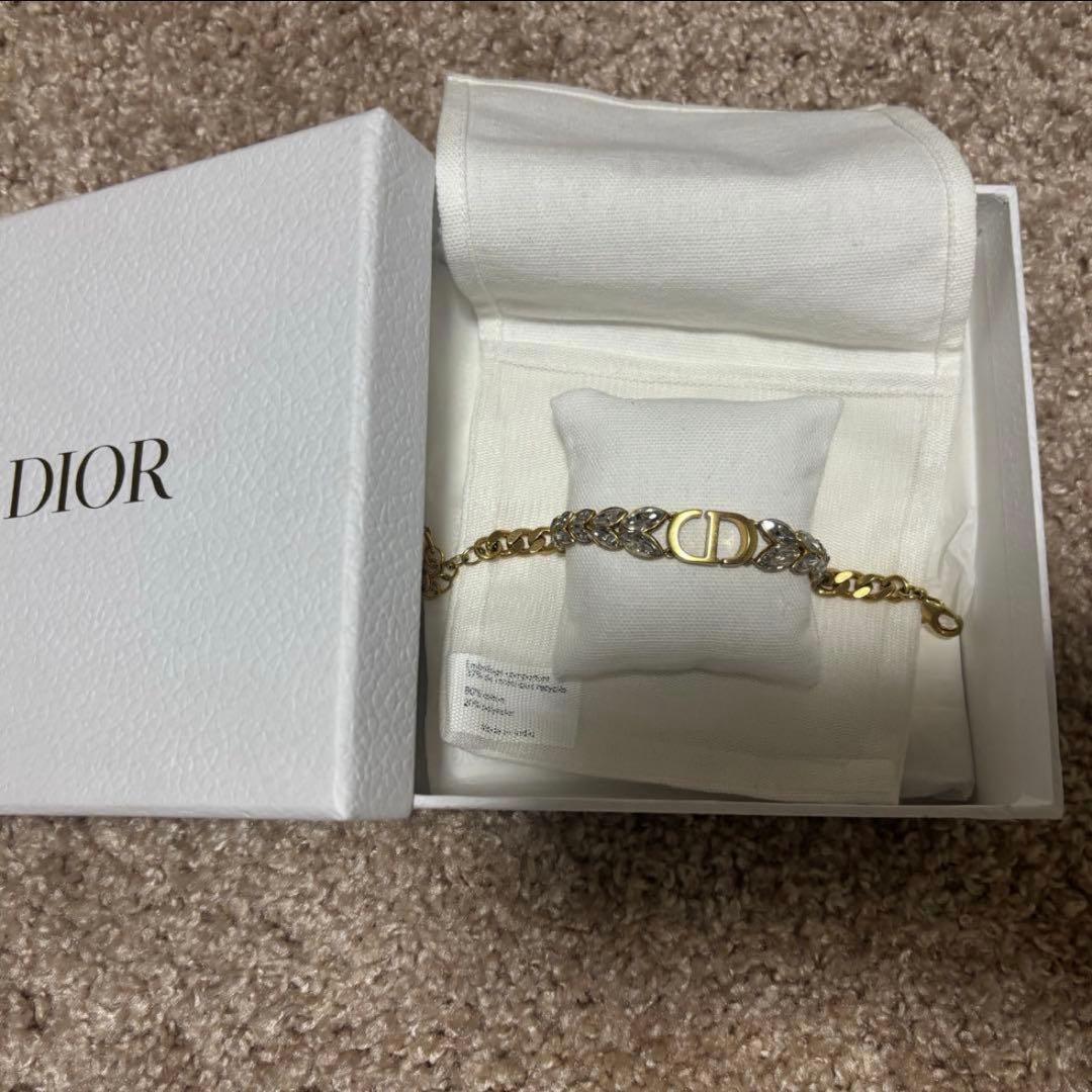 【新品・正規品】DIOR ディオール ブレスレット ゴールド×クリスタル【新作】
