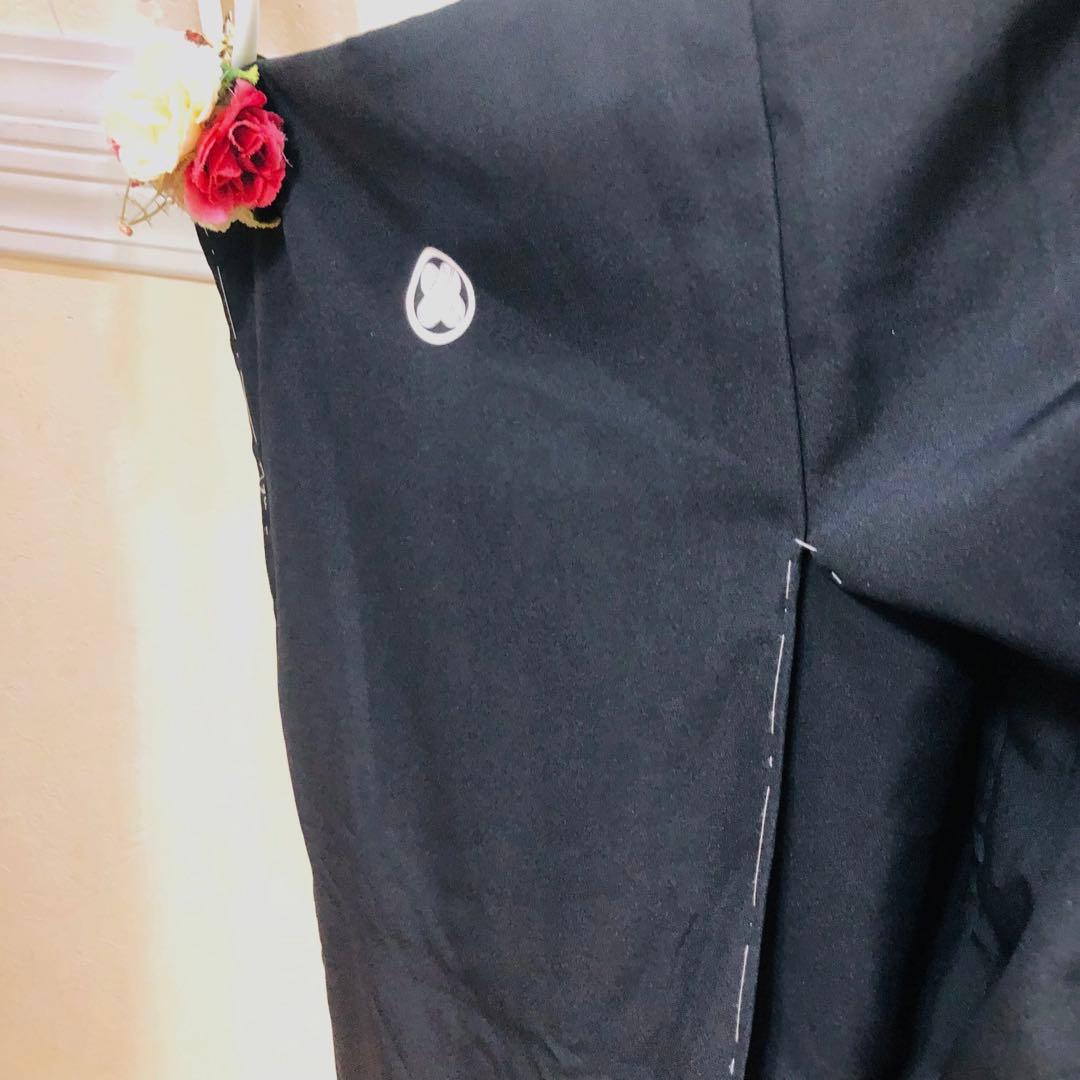 美品‼️七五三 五歳‼️黒地 紋付格上‼️金蘭袴‼️完全フルセット‼️ 家から揃え無 秀品