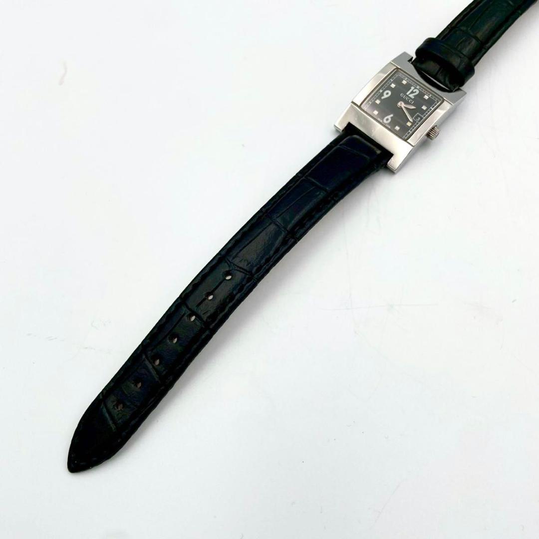 449 新品ベルト グッチ 7700L 腕時計 クオーツ スクエア レザー 稼働