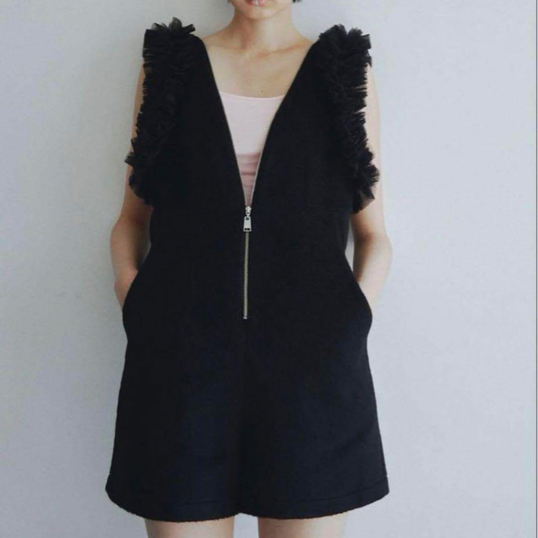 Bibiy. フリル付き黒オールインワン【未使用】