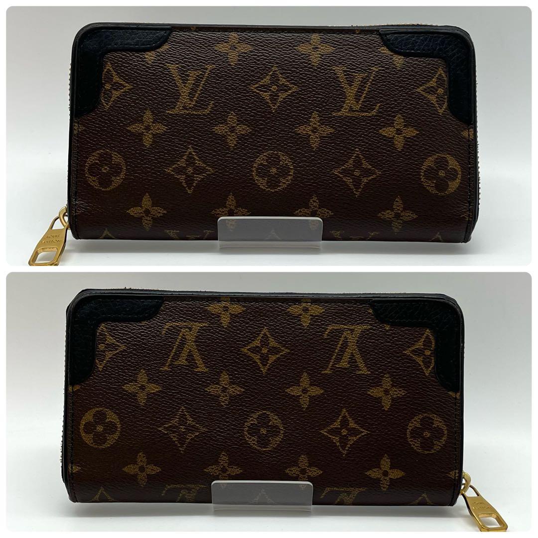 ルイヴィトン　ジッピーウォレット　モノグラム　レティーロ　ブラック　M61855