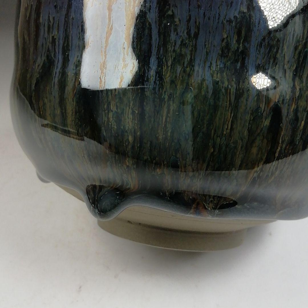 Ｗ１８２　茶碗　『小鹿田焼』『柳瀬春矼 作』　共箱　抹茶碗　茶道具