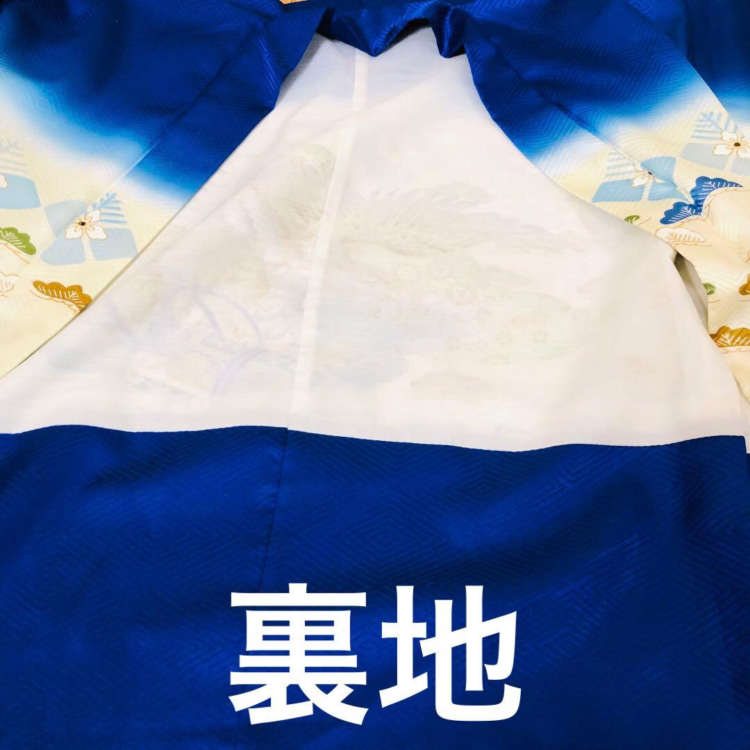 七五三 五歳‼️豪華Blue系鷹巻物金彩煌びやか❤️完全フルセット‼️家から揃える無し