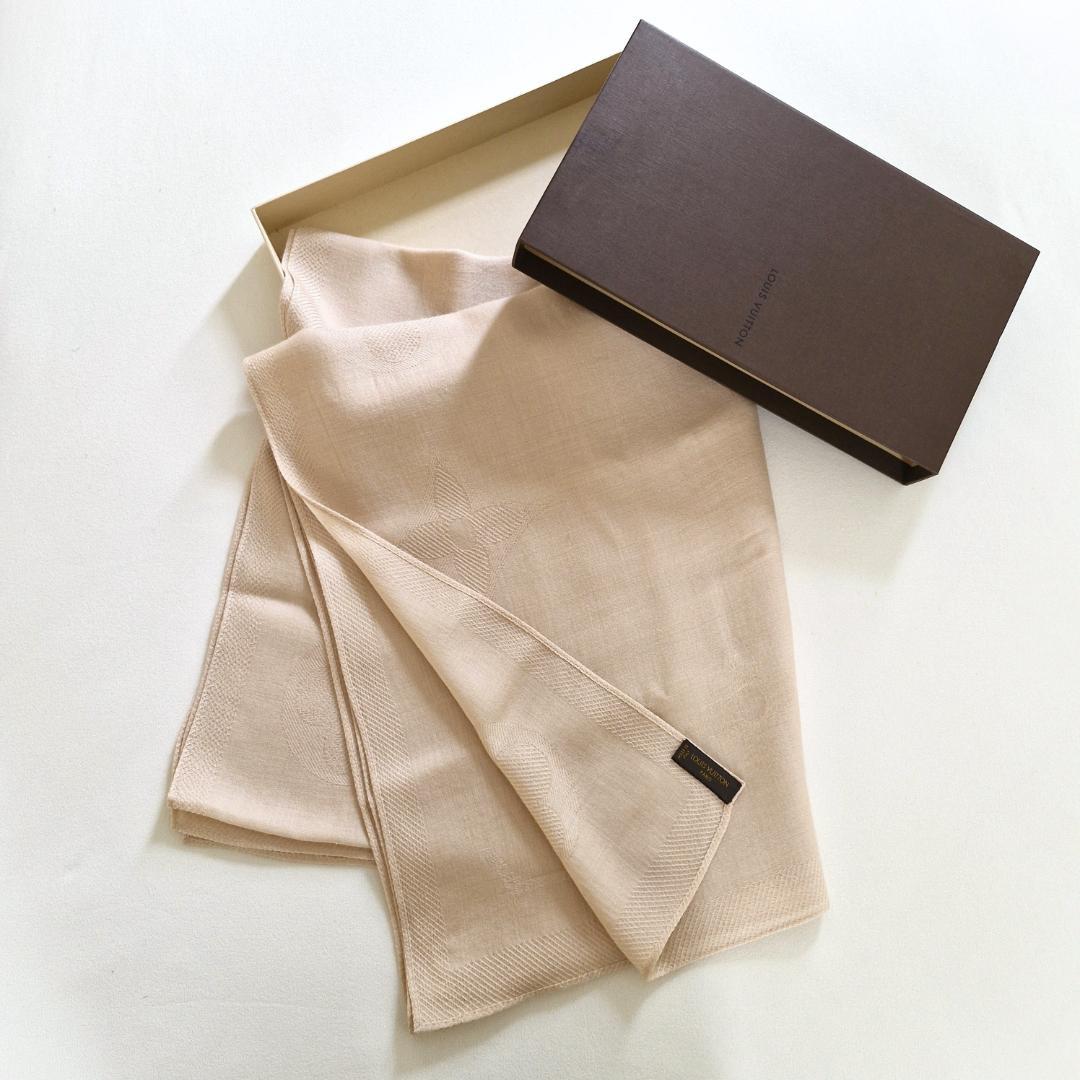 ヴィトン　カシミヤシルク　モノグラム　大判　ストール　ショール　ユニセックス