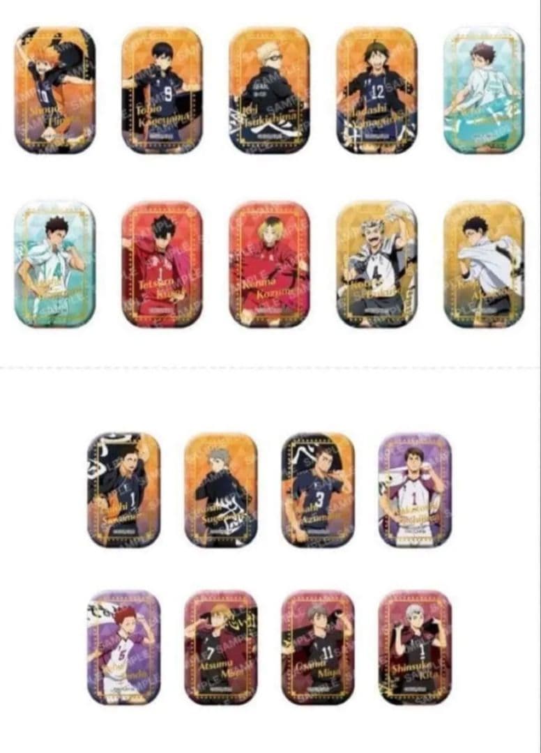 ハイキュー セブンネット限定 スクエア缶バッジ　横断幕　第一弾 第二弾セット