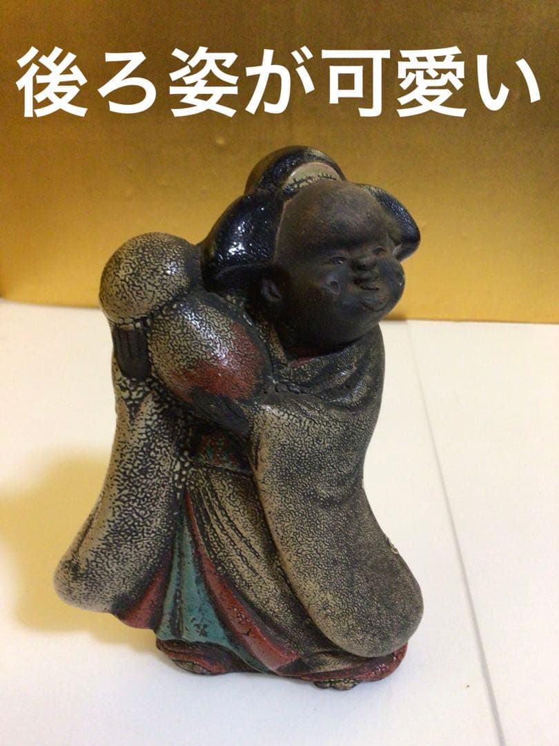 陶器 可愛い着物の置物 サインあり　値段交渉受付ます…