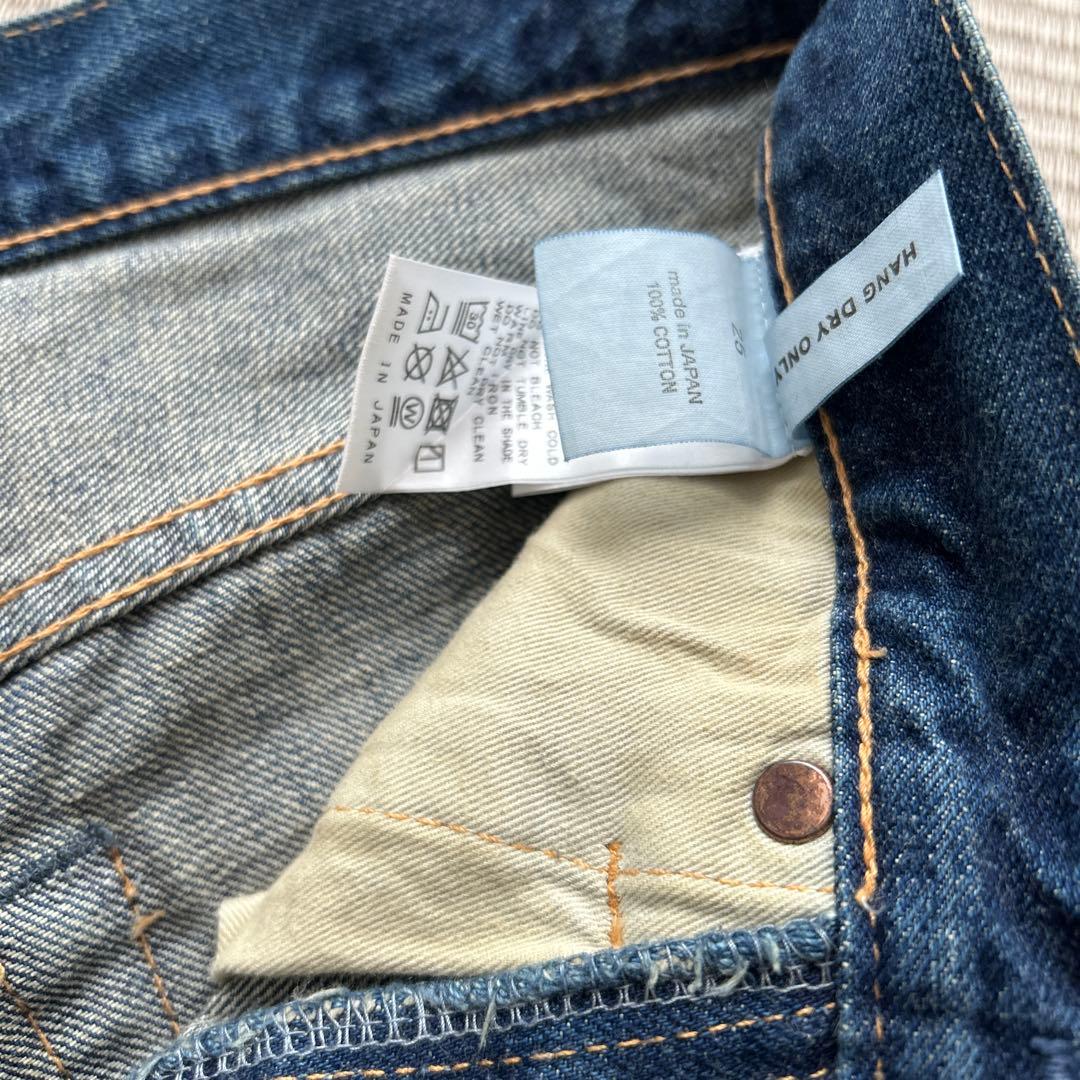 未使用　チマラ　ダメージデニム　ストレート　ヴィンテージミディアム