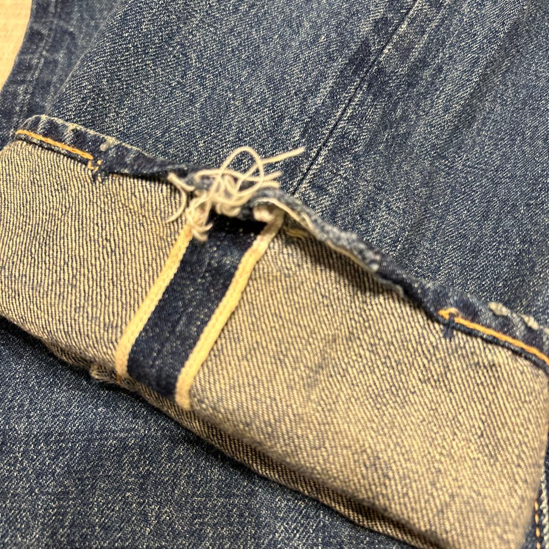 未使用　チマラ　ダメージデニム　ストレート　ヴィンテージミディアム