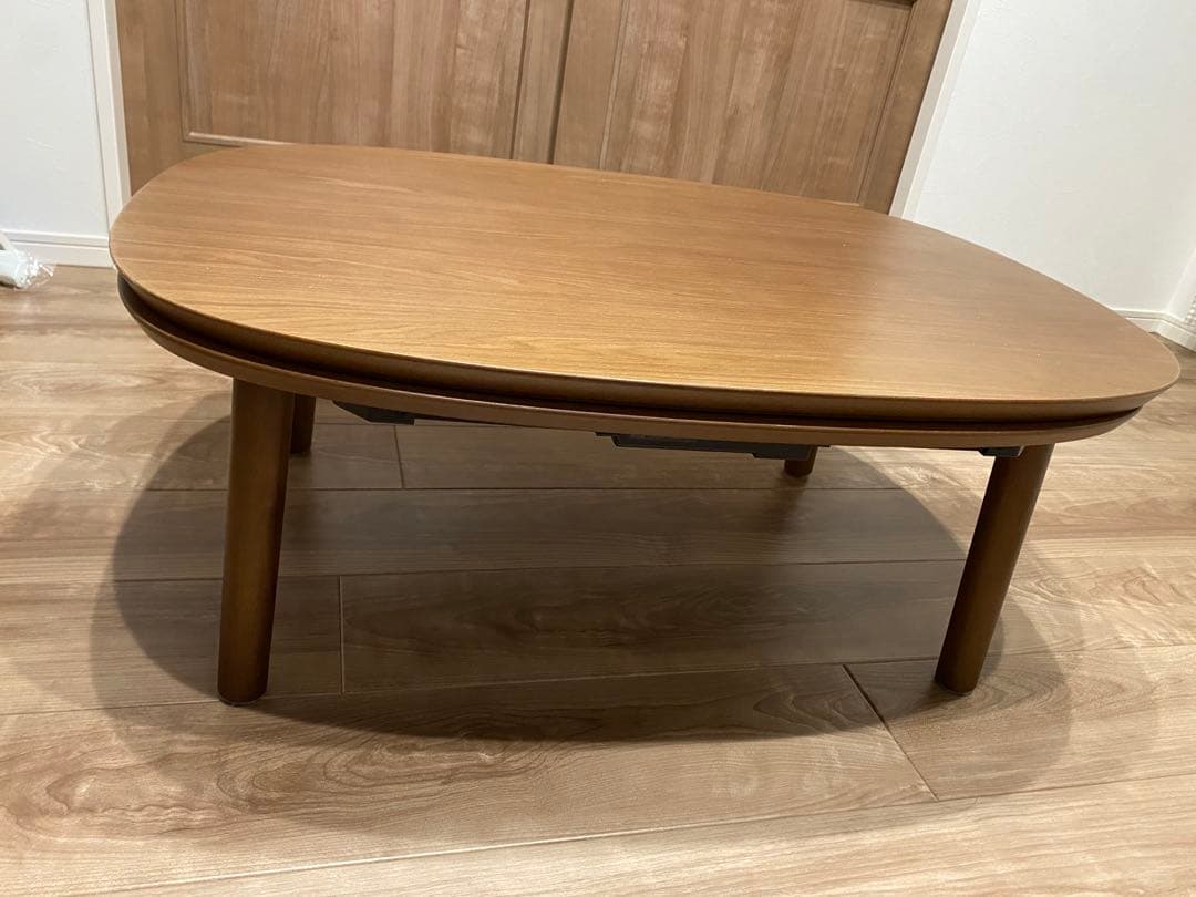 無印良品 楕円こたつ小ダークブラウン