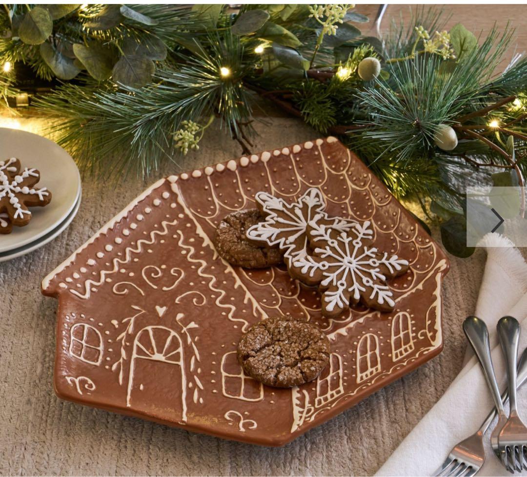 pottery barn ジンジャーブレッドハウス　ビッグプレート