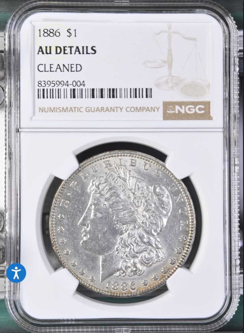 【本物保証】NGC鑑定済　アメリカ　モルガンダラー銀貨　1886年銘　SV900