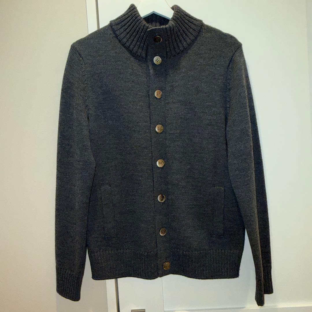KOJI【美品】鎌倉シャツ　スタンドカラーカーディガン　グレー