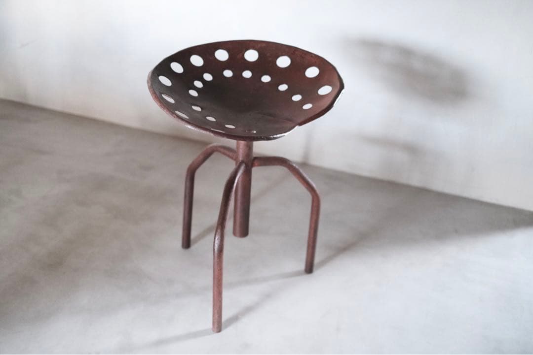 ビンテージ アイアン トラクタースツールアンティークアメリカインダストリアル椅子