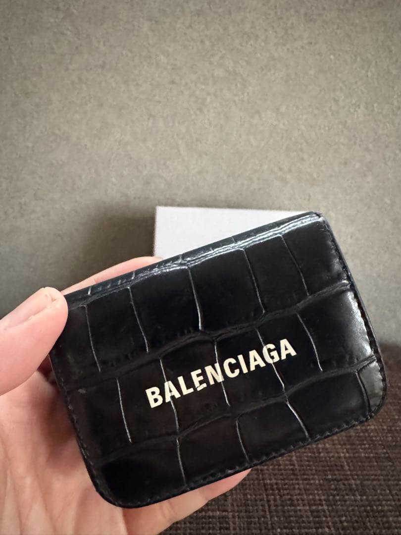 希少❗️バレンシアガ クロコ　ミニ財布