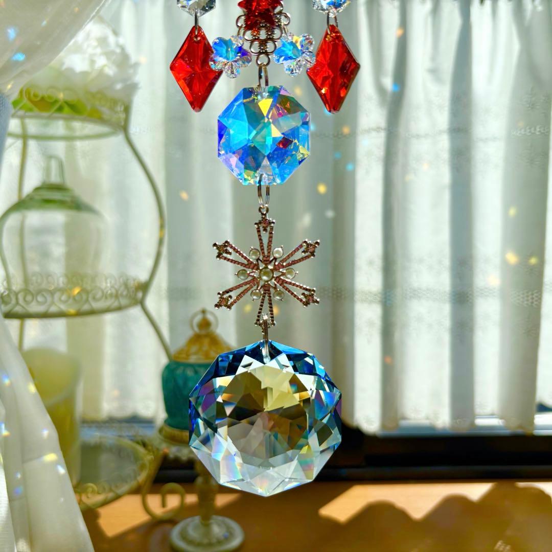 トゥルーリーインラブハート✩.*˚レッドマグマSWAROVSKIサンキャッチャー