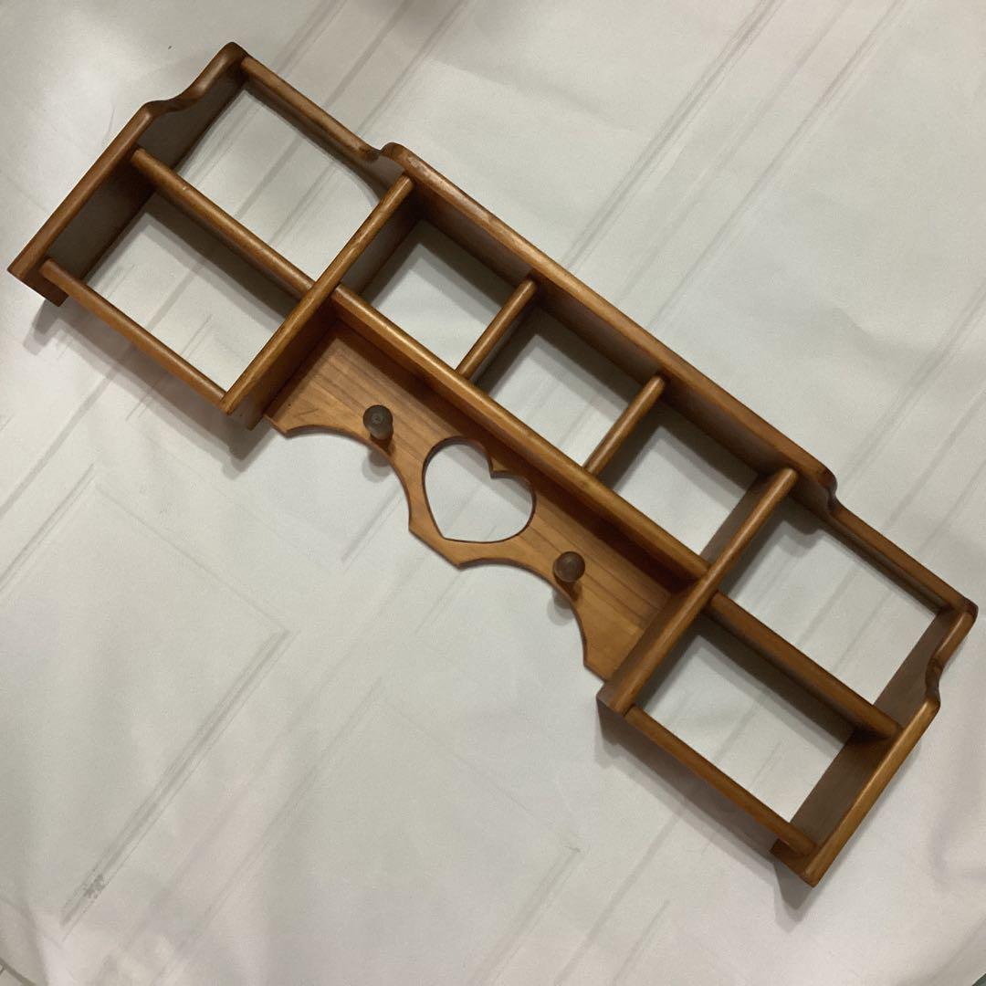 ウッド棚ラック　ウォールシェルフ　ウォールラック　ラックフック付　古屋加江子